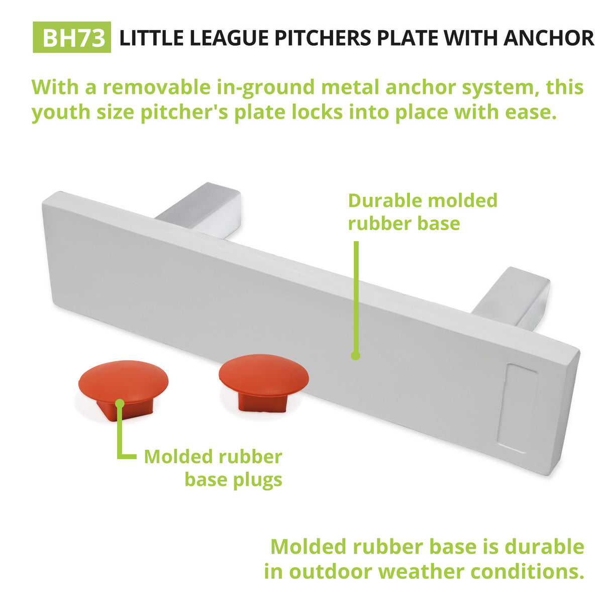 Champion Sports ANCHOR STYLE PITCHER'S PLATE OFFICIAL