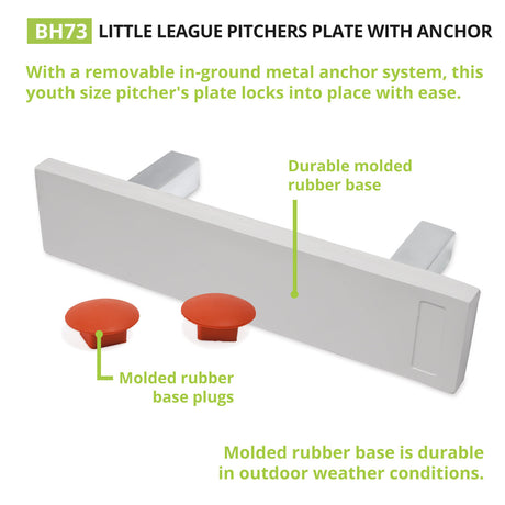 Champion Sports ANCHOR STYLE PITCHER'S PLATE OFFICIAL