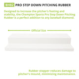 Champion Sports PRO STEP DOWN PITCHING RUBBER OFFICIAL