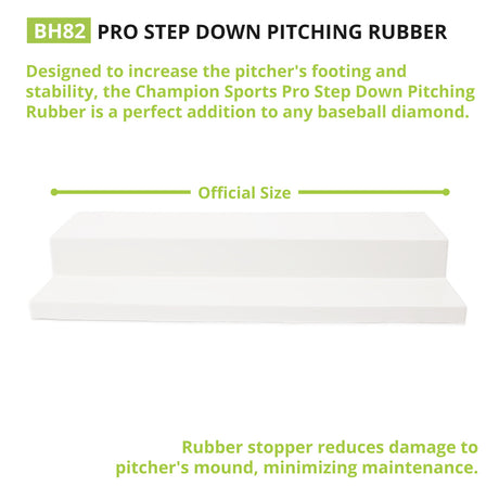 Champion Sports PRO STEP DOWN PITCHING RUBBER OFFICIAL