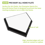 Champion Sports PRO BURY ALL HOME PLATE WITH PINE BOTTOM