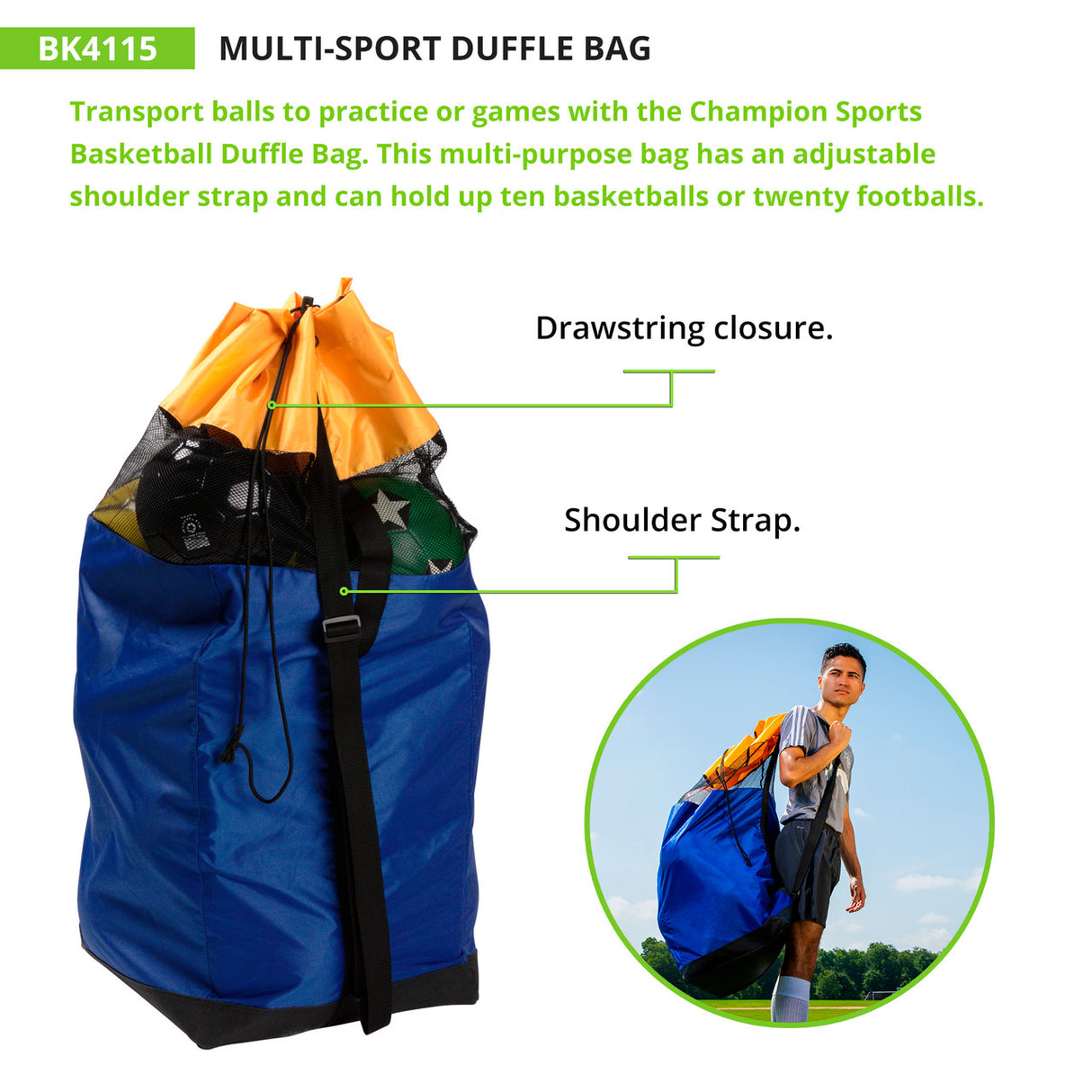 Champion Sports MULTI-SPORT DUFFEL BAG