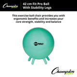 Champion Sports FITPRO BALL WITH STABILITY LEGS 65 CM