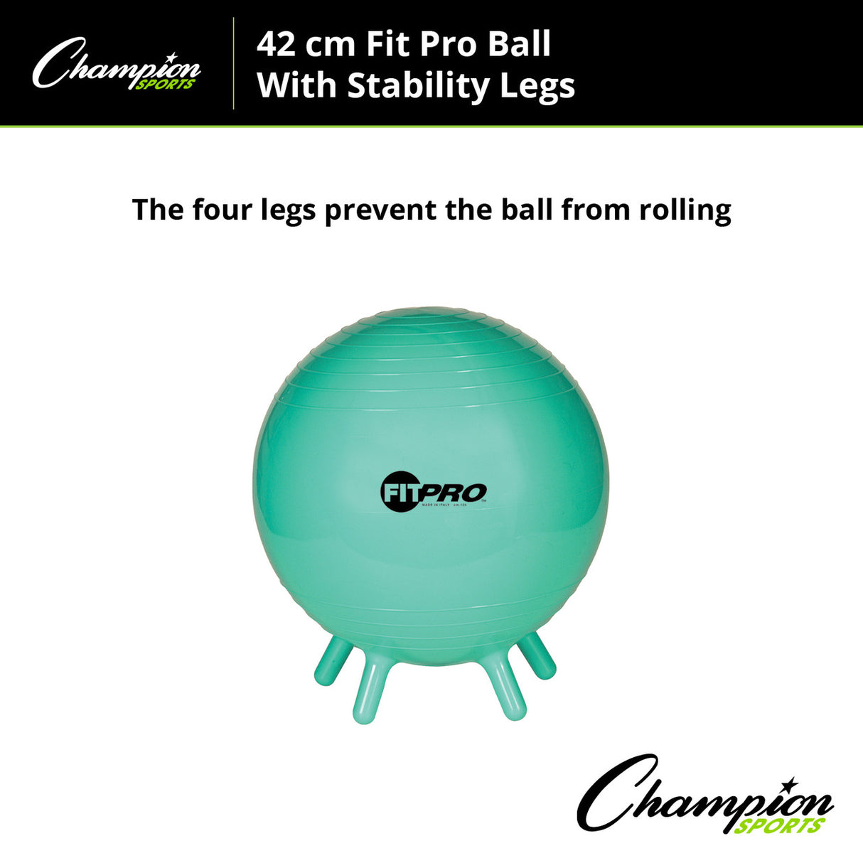 Champion Sports FITPRO BALL WITH STABILITY LEGS 65 CM