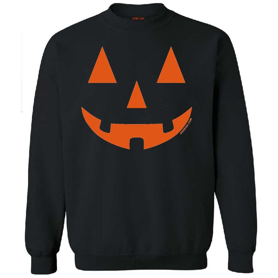 Joe's USA - JACK O' LANTERN PUMPKIN Halloween Costume Black Crewneck Sweatshirt Joe's USA Halloween Apparel