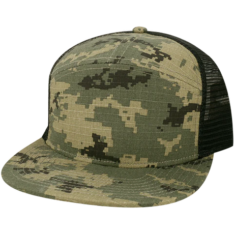 Legacy H7FB Hopback 7-Panel Flat Brim Trucker Hat - Wholesale