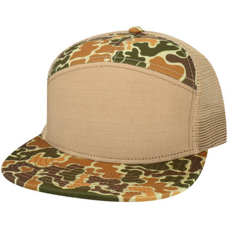Legacy H7FB Hopback 7-Panel Flat Brim Trucker Hat - Wholesale