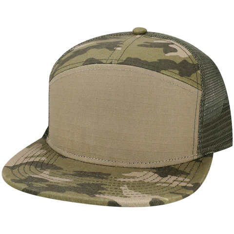 Legacy H7FB Hopback 7-Panel Flat Brim Trucker Hat - Wholesale