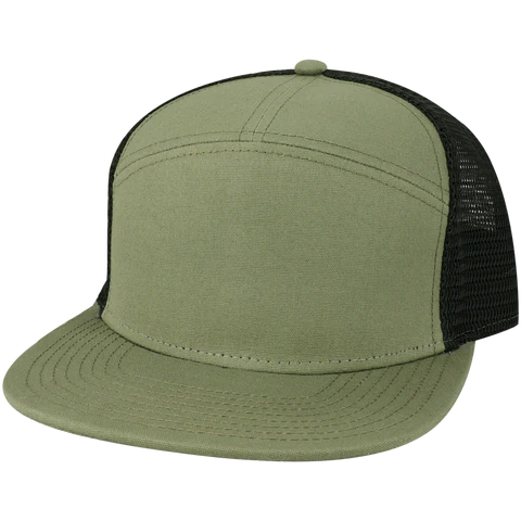 Legacy H7FB Hopback 7-Panel Flat Brim Trucker Hat - Wholesale