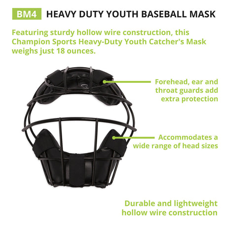 Champion Sports HEAVY-DUTY MASK, YOUTH