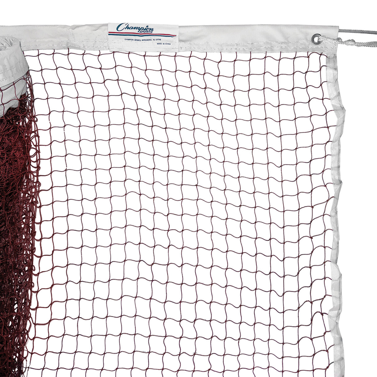Champion Sports 18-PLY BADMINTON NET, NYLON COATED STEEL CABLE