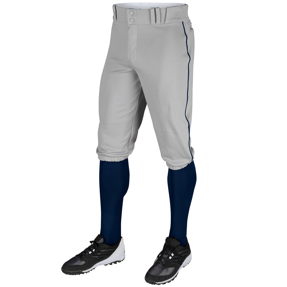 TRIPLE CROWN KNICKER WITH BRAID | Champro BP101 Accessories Champro Sports GREY NAVY PIPE Youth X-Small