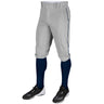 TRIPLE CROWN KNICKER WITH BRAID | Champro BP101 Accessories Champro Sports GREY NAVY PIPE Youth X-Small