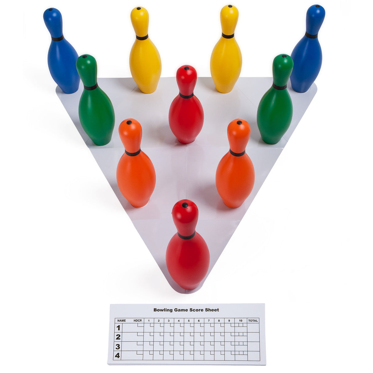Champion Sports MULTICOLOR PLASTIC BOWLING PIN SET