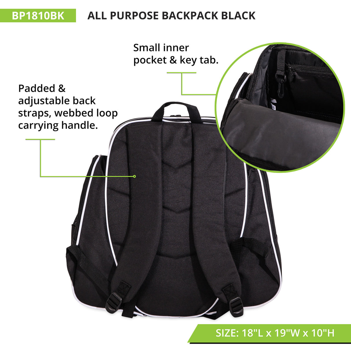 ALL PURPOSE BACKPACK DARK GREEN