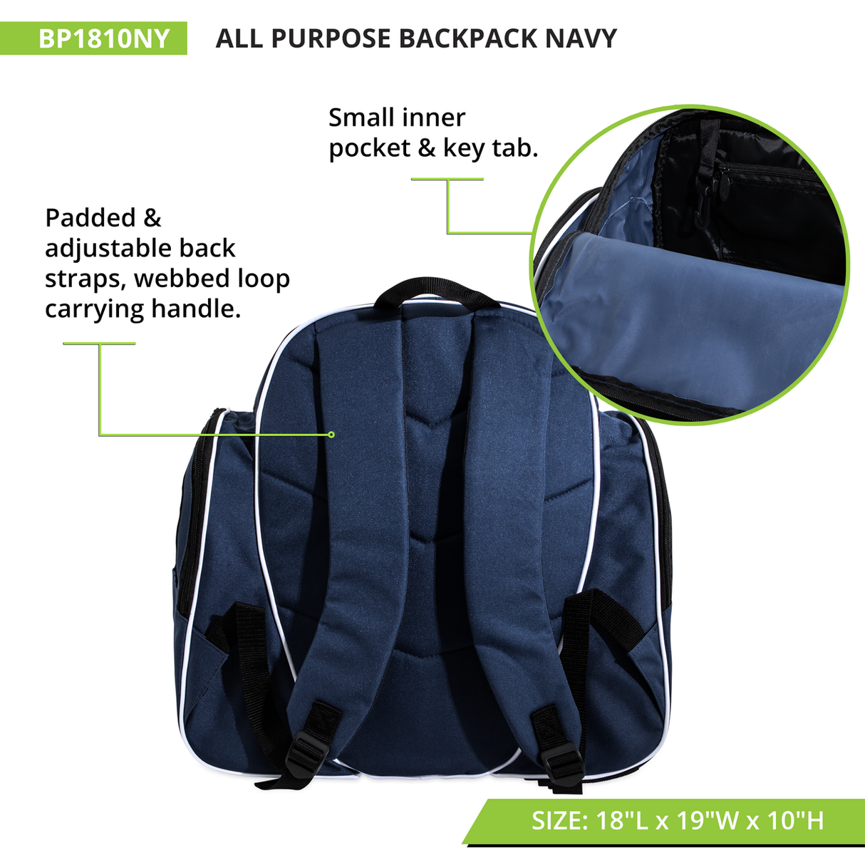 ALL PURPOSE BACKPACK DARK GREEN