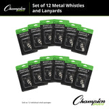 Champion Sports METAL WHISTLE AND LANYARD SET