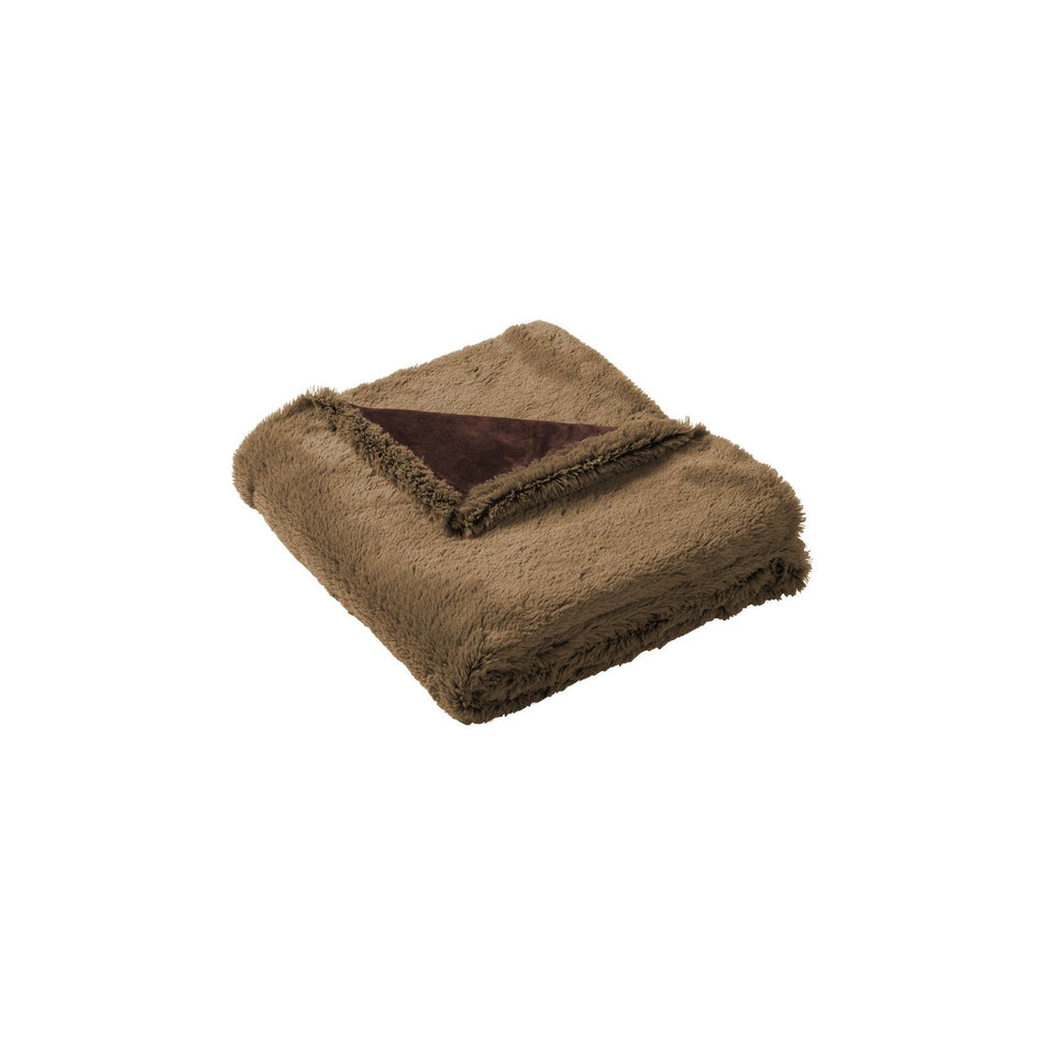 Port Authority ® Faux Fur Blanket. BP45 - Port Authority BP45 Accessories Port Authority Fawn/ Espresso Brown OSFA