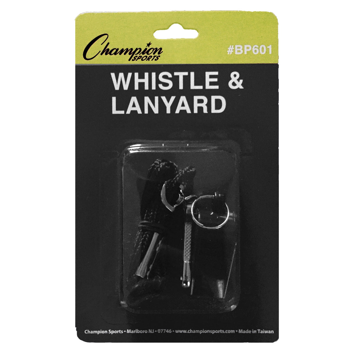 Champion Sports PLASTIC WHISTLE AND LANYARD