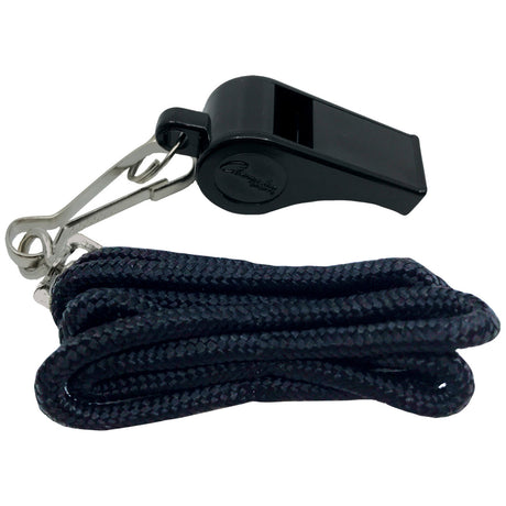 PLASTIC WHISTLE AND LANYARD