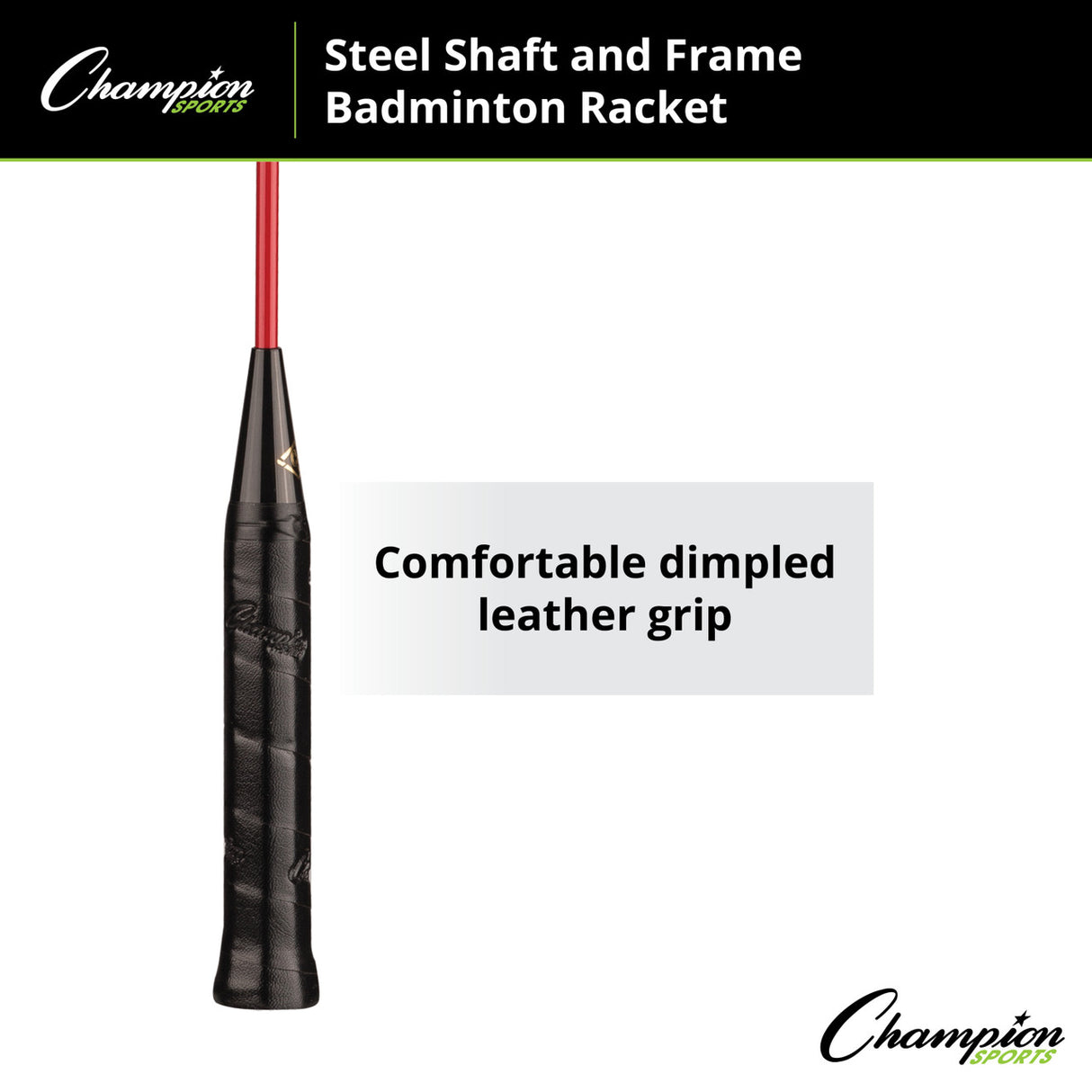 Champion Sports ALL STEEL SHAFT AND FRAME BADMINTON RACKET