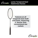 Champion Sports BEGINNER TEMPERED STEEL BADMINTON RACKET