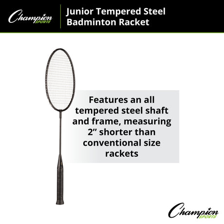 Champion Sports BEGINNER TEMPERED STEEL BADMINTON RACKET