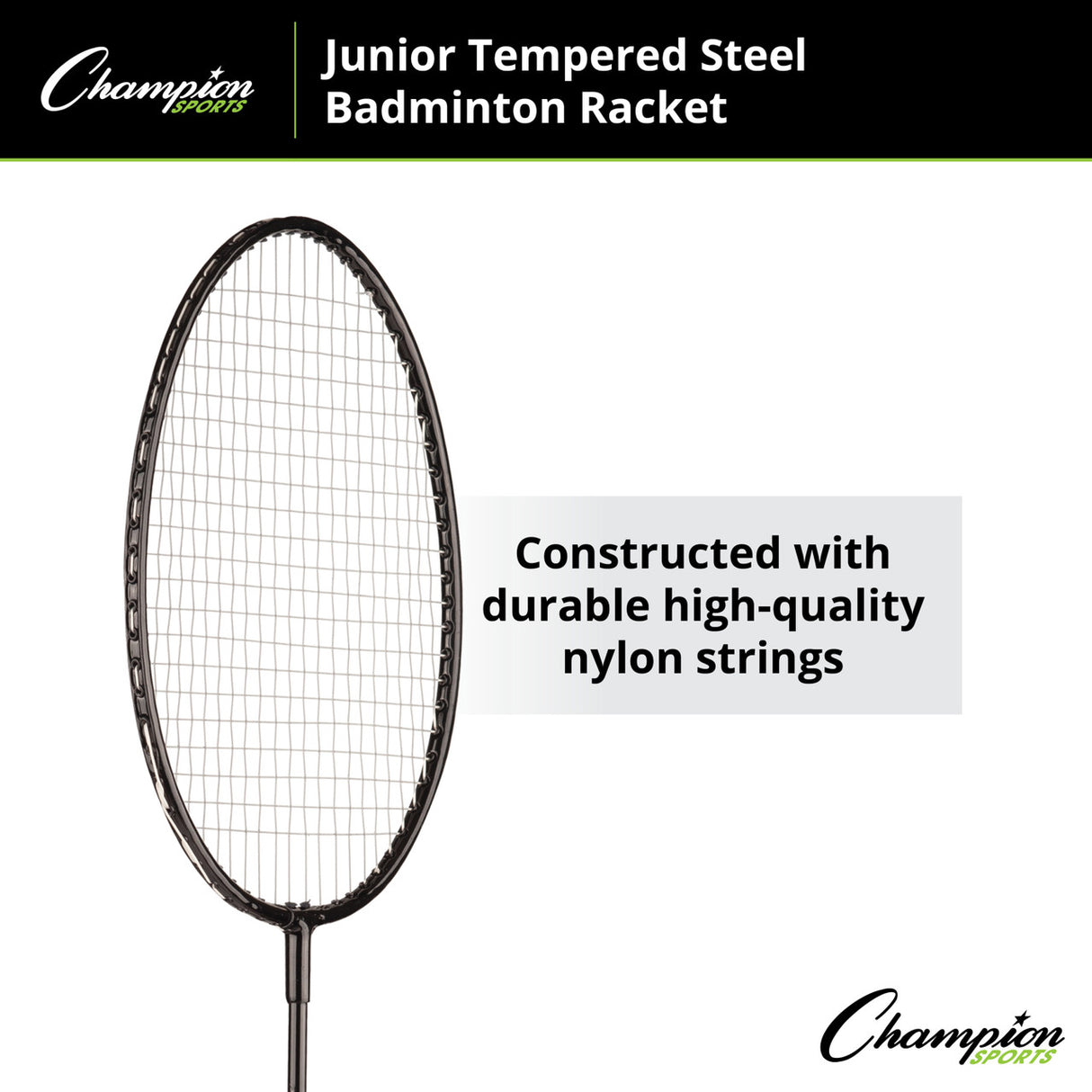 Champion Sports BEGINNER TEMPERED STEEL BADMINTON RACKET