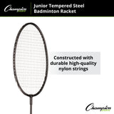 Champion Sports BEGINNER TEMPERED STEEL BADMINTON RACKET
