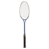BEGINNER TEMPERED STEEL TWIN SHAFT BADMINTON RACKET WITH NYLON STRINGS