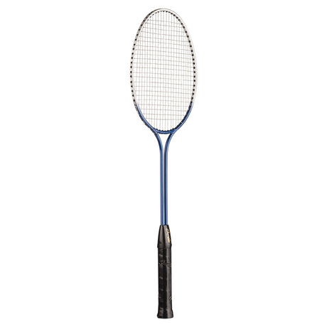 BEGINNER TEMPERED STEEL TWIN SHAFT BADMINTON RACKET WITH NYLON STRINGS
