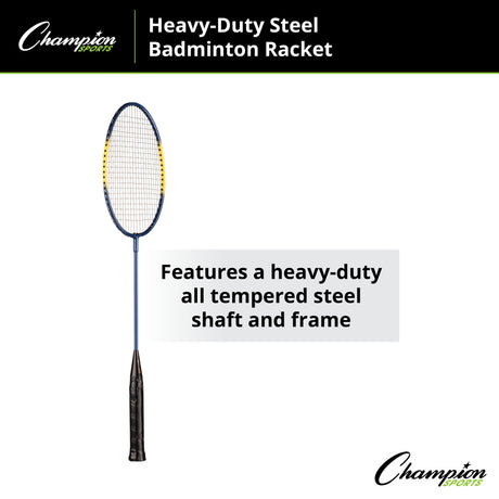 Champion Sports BR40 Heavy-Duty Steel Badminton Racket