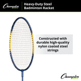 Champion Sports HEAVY-DUTY STEEL BADMINTON RACKET