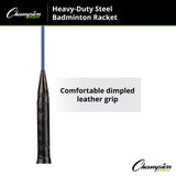 Champion Sports HEAVY-DUTY STEEL BADMINTON RACKET