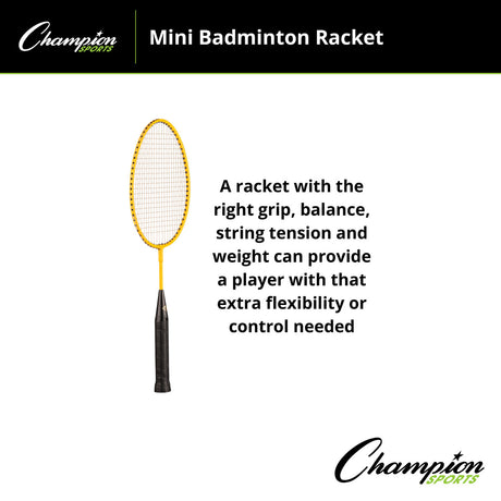 Champion Sports BR5 Mini 20"L Badminton Racket