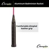 Champion Sports ALUMINUM BADMINTON RACKET WITH COATED STEEL STRINGS
