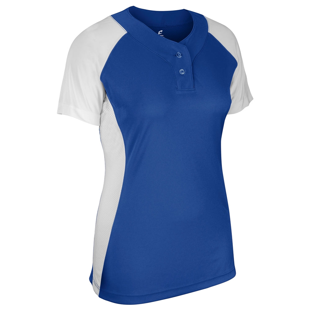Champro Infinite 2-Button SS Jersey | Champro BS80 Champro ROYALWHITE S