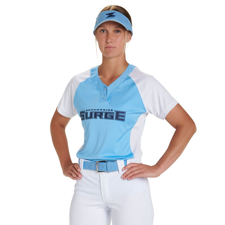 Champro Infinite 2-Button SS Jersey | Champro BS80 Champro LIGHTBLUEWHITE S