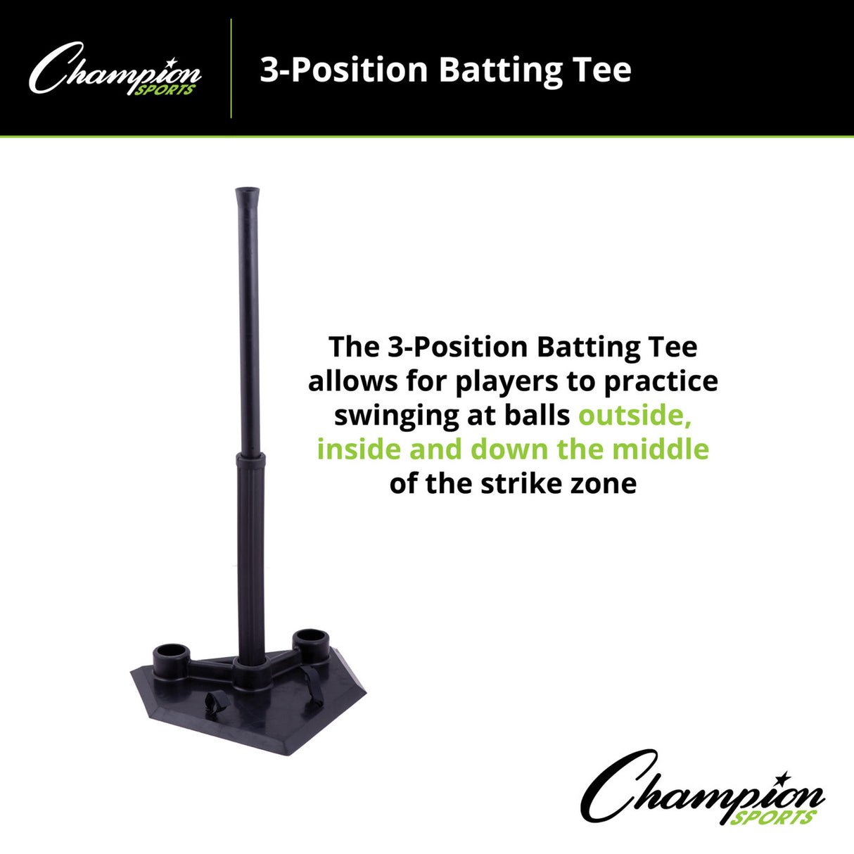 Champion Sports 3-POSITIONS BATTING TEE