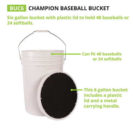 6 GALLON BALL BUCKET WHITE