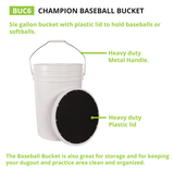 6 GALLON BALL BUCKET WHITE