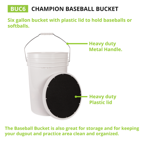 6 GALLON BALL BUCKET WHITE