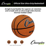 Champion Sports OFFICIAL SIZE ULTRA-GRIP BASKETBALL