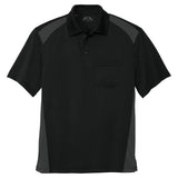Men's Select Snag-Proof Two Way Colorblock Pocket Polo Polos/Knits Joe's USA Black/Charcoal X-Small
