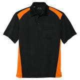 Men's Select Snag-Proof Two Way Colorblock Pocket Polo Polos/Knits Joe's USA Black/Shock Orange X-Small