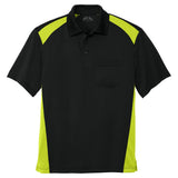 Men's Select Snag-Proof Two Way Colorblock Pocket Polo Polos/Knits Joe's USA Black/Shock Green X-Small