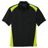 Men's Select Snag-Proof Two Way Colorblock Pocket Polo Polos/Knits Joe's USA Black/Shock Green X-Small