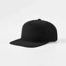 Joe's USA Hat Flat Bill 7 Panel Perforated Snapback Golf Hat - Black