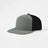 Joe's USA Hat Flat Bill 7 Panel Perforated Snapback Golf Hat - Black+Grey