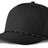 J7256 Clubhouse Performance Rope Cap - Black with Black/White Rope (Front)